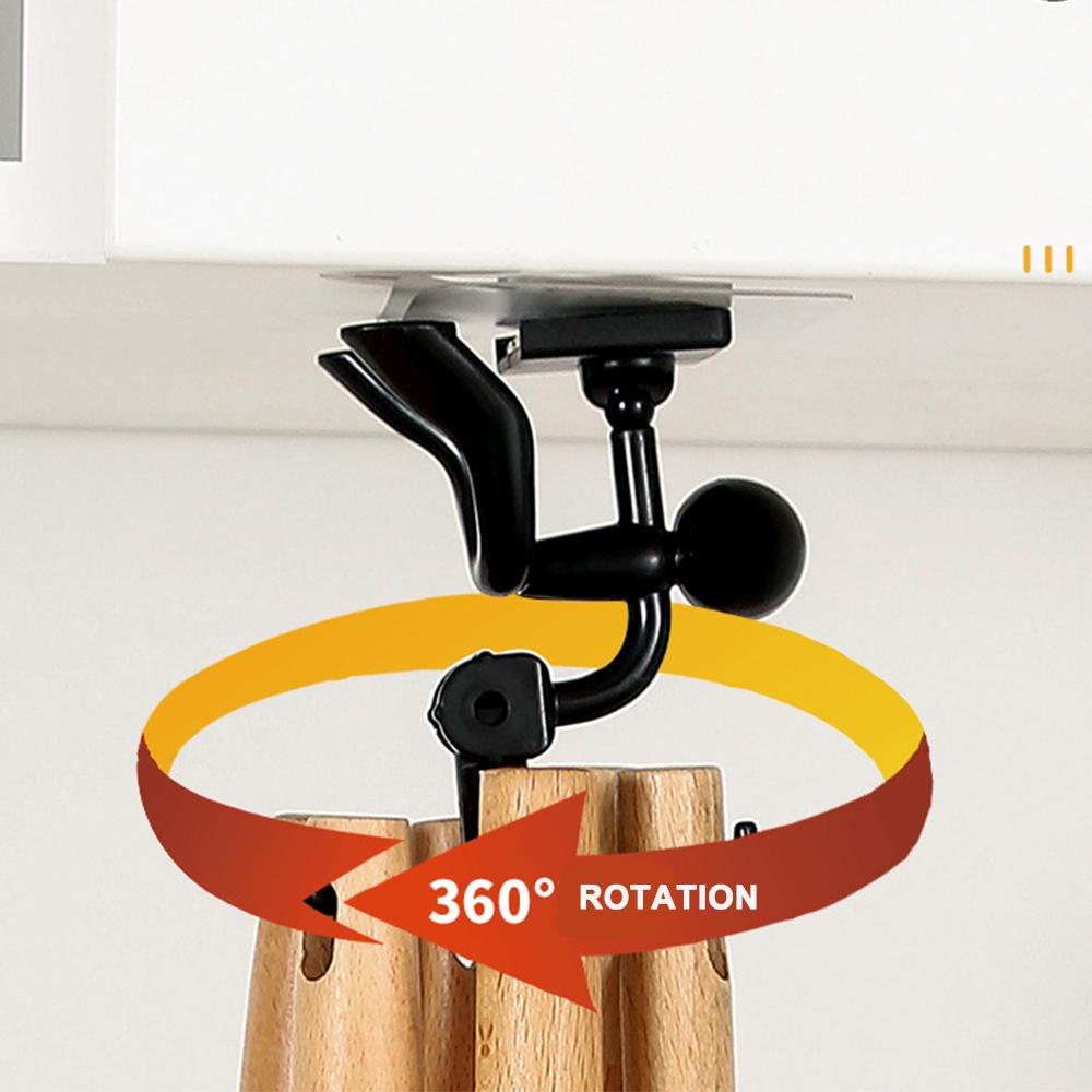 Вращающаяся на 360° стеллаж для хранения кухонной утвари, держатели кухонных инструментов, полки для дверей ванной комнаты, подвесной органайзер, крючок