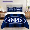 Inter Milan Stripes Emblem Three-piece set (1 * duvet cover + 2 * pillowcase, without core) Christmas birthday gift Duvet cover and pillowcase