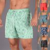 Men's Beach Casual Beach Pants Printed Waterproof Five Pants Swim Shorts Shorts