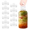 12pcs Glass Fermentation Weights Kit with Easy Grip Handle for Great Wide Mouth Canning Mason Jars Glass Weight Fermentation