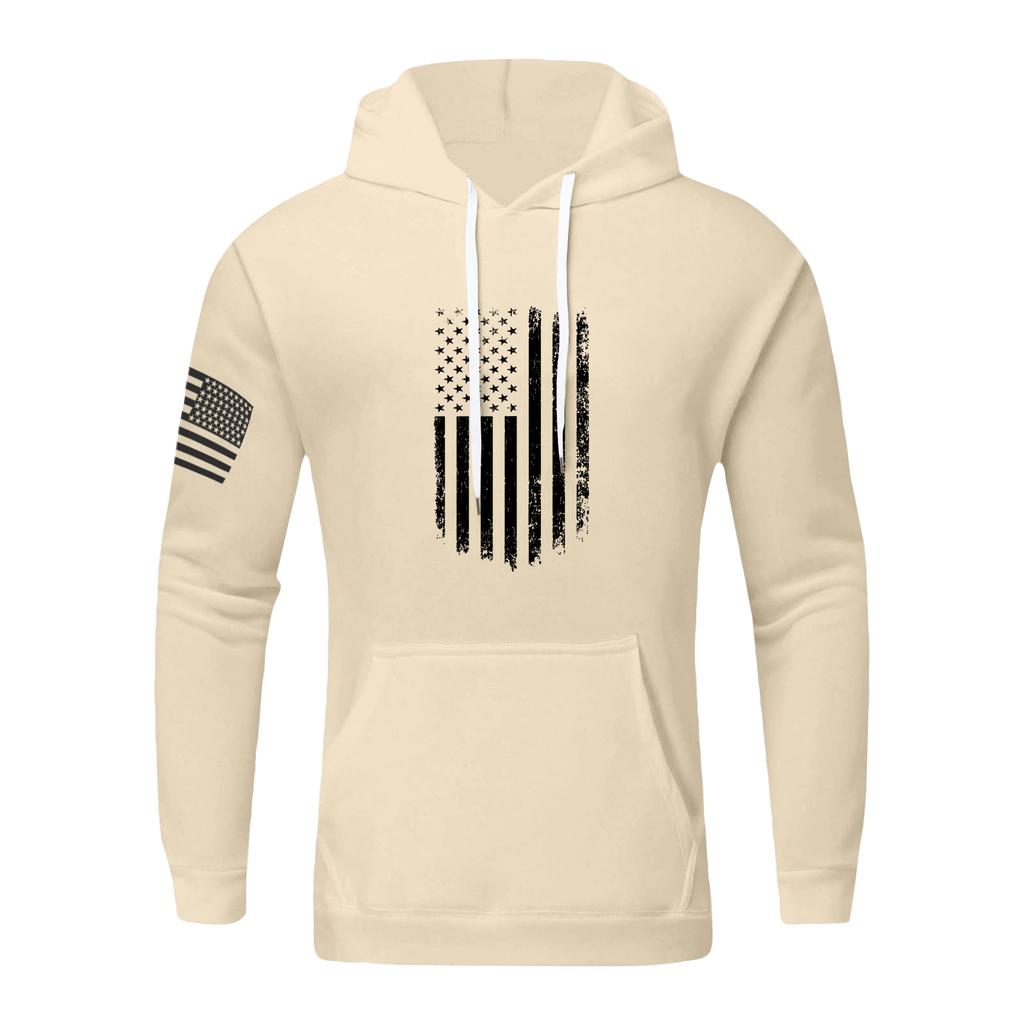 Мужская свободная толстовка с капюшоном и принтом флага, мужская повседневная модная спортивная толстовка