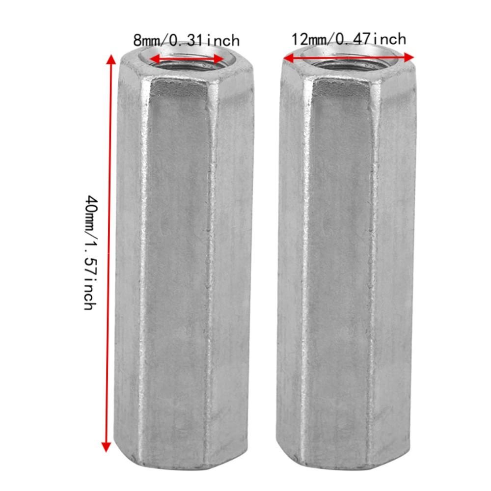 10pcs Straight Fitting Hex Coupling Nut Zinc Plated Hexagonal Sleeve Nut For Machinery Industry