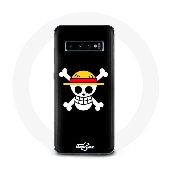 Coque - Bandera De Luffy One Piece - Samsung Galaxy S10 Edge - Souple - Noir - Mixte