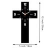Non-ticking Wooden Cross Clock Solid Wood Quartz Wall Clock Vintage Cross Wall Clock  Home Office