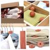 1 Set Cedar Wood Wave Pattern Wave Shaped Wooden Balls For Insect And Moth Control