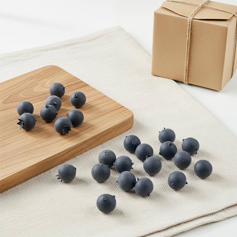 Lifelike Blueberry 20 Pcs Artificial Set Plastic Fruit for Bistro Coffee Shop and  Decor