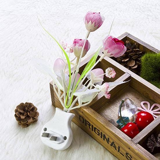 Mini Tulip Night Light Soft Romantic Sensor Baby Bed Room Lamp Home Decor