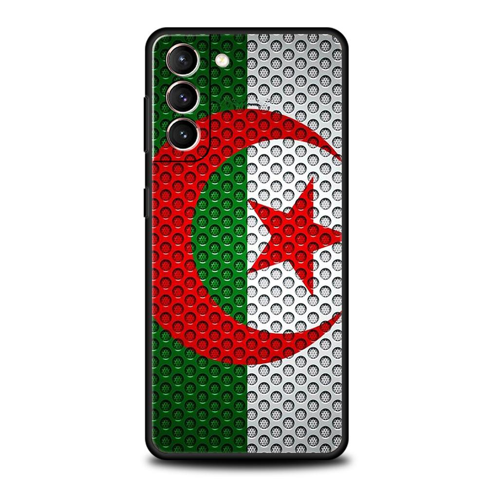 Algeria Flag Case for Samsung Galaxy S24 S23 S22 S20 S21 FE Ultra S10 S10E S9 S8 Plus 5G Silicone Shockproof Phone Cover Capas