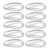 10pcs 50mm Heavy Duty Snap Rope Hook Stainless Steel Spring Snap Hook Clip Marine Grade Carabiner