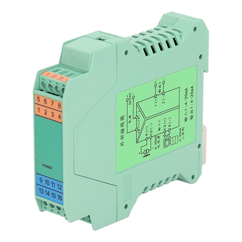 Изолятор сигнала DC24V 1 вход 1 выход Передатчик тока 4-20 мА Аналоговое управление ПЛК Монтаж на DIN-рейку