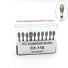 10 Pcs/set Dental Diamond Burs Drills High Speed Handpiece Polishing Whitening Product FG Dental Burs EX-11S