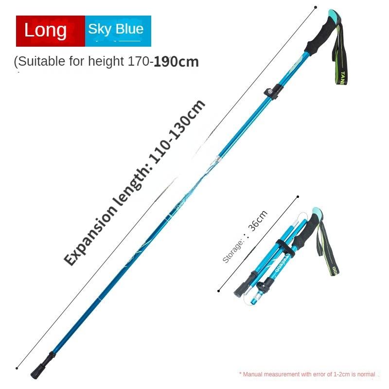 Палка для скалолазания, складная палка из алюминиевого сплава, сверхлегкая, ультра-короткая телескопическая уличная трость для ручного скалолазания, походная палка