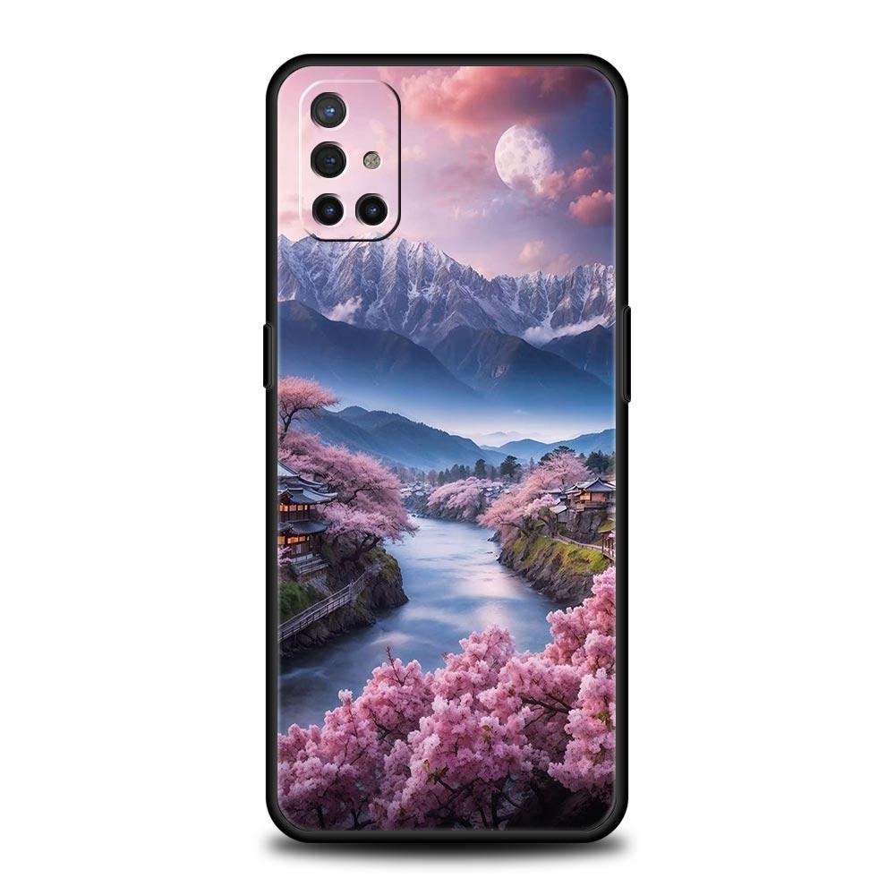Розовый горный закат Чехол для телефона для Oneplus 13R 13 12R 11 10T 10R Nord N100 N200 N10 10 9 9R 9RT CE 3 2 Z Pro 5G Мягкая ТПУ обложка