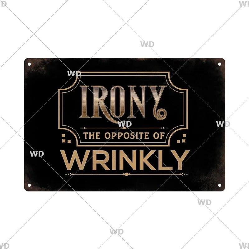Laundry Vintage Metal Sign Tin Sign Funny Metal Plaque Retro Plate Metal Poster Open 24 Hours for Home Room Washroom Wall Decor