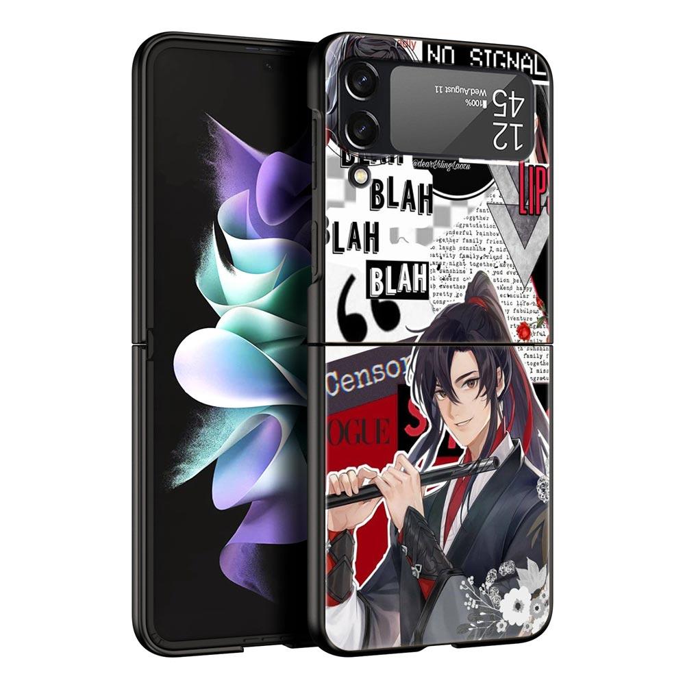 Чехол для телефона Samsung Z Flip 3 5G Z Flip 4 с принтом аниме Мо Дао Цзу Ши MDZS, Черный Жесткий Корпус, Обложка для Galaxy ZFlip3 ZFlip5, Складной, Роскошный