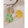 Eetit Trendy Colorful Enamel Flower Y2K Golden Ring for Women Summer Daily Stainless Steel Trendy Adjustable Finger Jewelry Gift