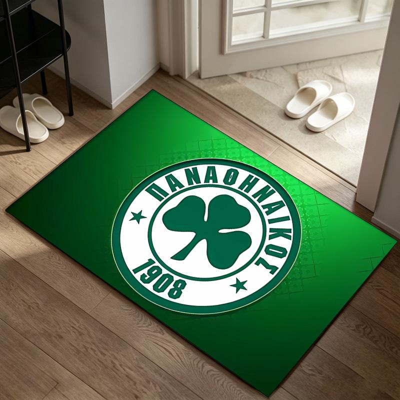 Panathinaikos FC A rug suitable for office chair areas living rooms and computer desks perfect for home offices and an ideal holiday gift
