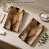 Felt Golden Puppy Portrait Towel Highly Absorbent Bath Towel, Cute Plush Labrador Pup, Soft Kids Daily Shower Towel