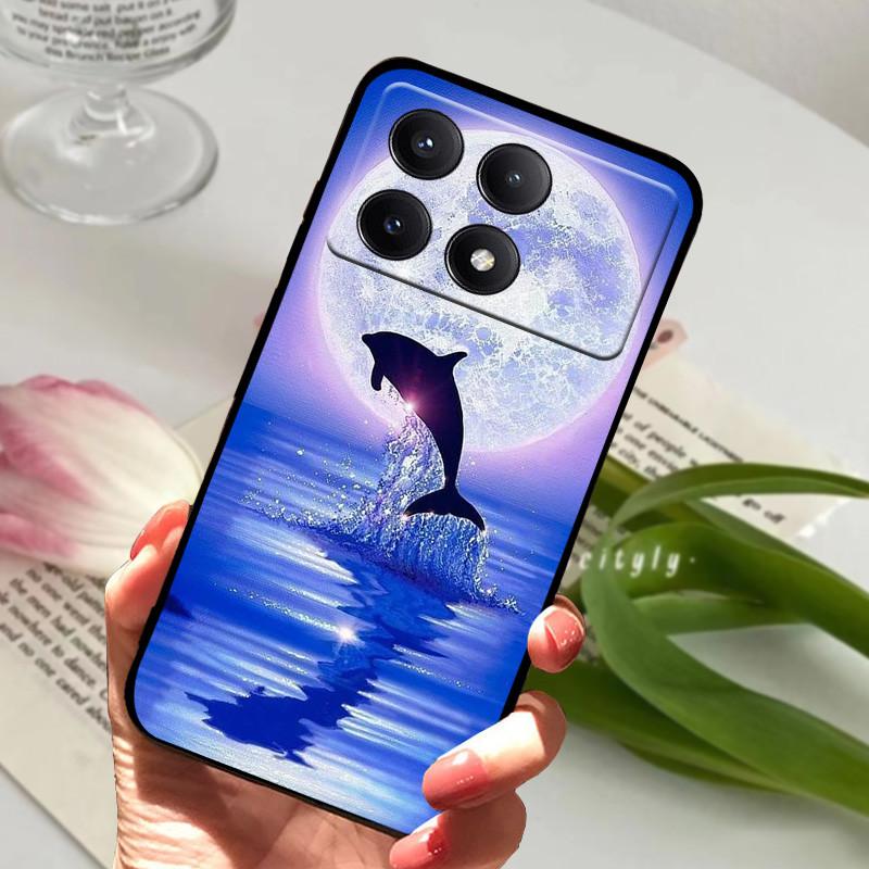 Чехол для POCO X6 Pro 5G Чехол POCOX6 Ударопрочный Мягкий ТПУ Силиконовый Чехол для Телефона Для Xiaomi POCO X6 Pro 5G Capa Мультяшный Матовый Бампер