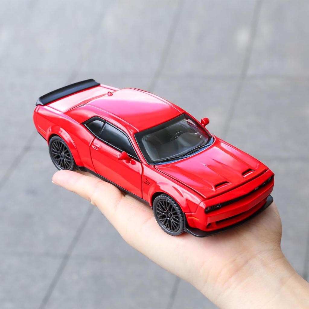 Масштаб 1/32 Dodge Hellcat Challenger Die Cast Metel Pull Back Model Car Hellcat со звуком и светом Hellcat Car Toy Car Toy Gifts для детей от 3 лет и старше