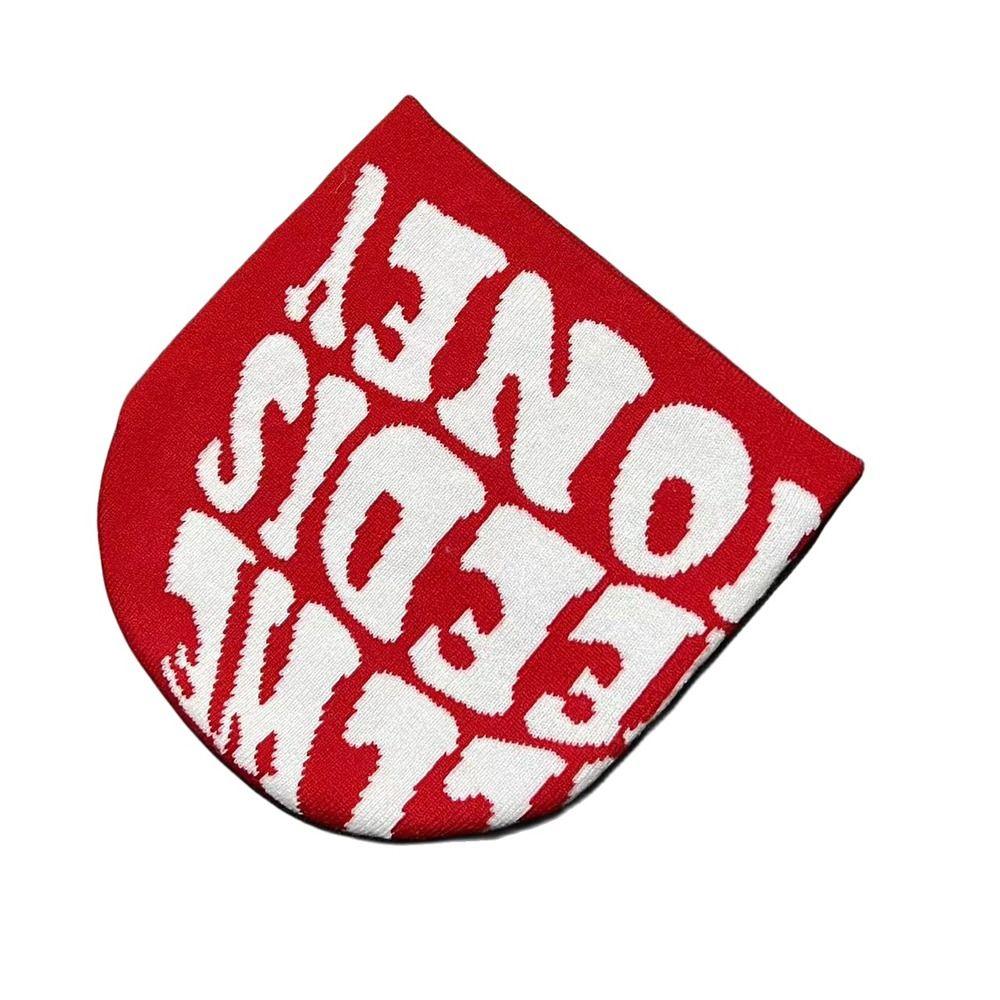 Y2k вязаная шапка с принтом букв хип-хоп кепка готическая шапка-бини чепчик мужчины женщины