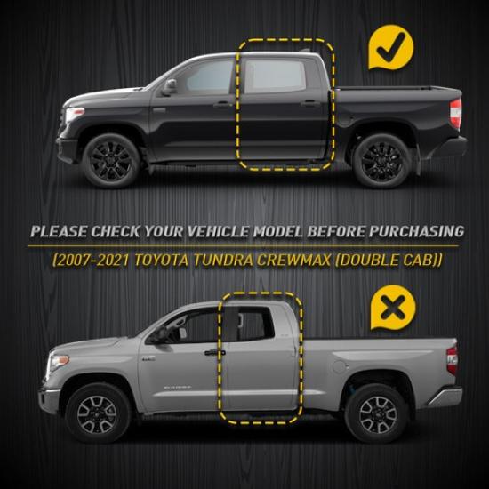ЛЕВАЯ И ПРАВАЯ ВОДООТВОДЯЩАЯ НАКЛАДКА НА КРЫШУ Для TUNDRA CREW MAX 07-21 75552-0C060 EXV