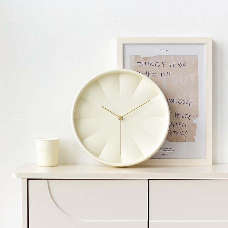 Artistic Wall Clock with Glass Face Luxury Minimalist No-Number Design Clocks for Bedroom Living Room Decor Clocks