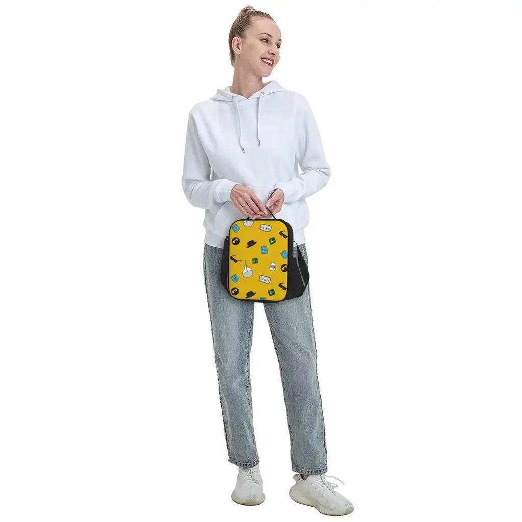 Breaking Bad Thermal Insulated Lunch Bag Women Heisenberg Tv Show Portable Lunch Tote for Outdoor Travel Bento Food Box