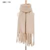 Luxury Cashmere Bright Solid Colors Women Scarf Winter Shawl and Wrap Bandana Pashmina Tassel Female Foulard Thick Blanket