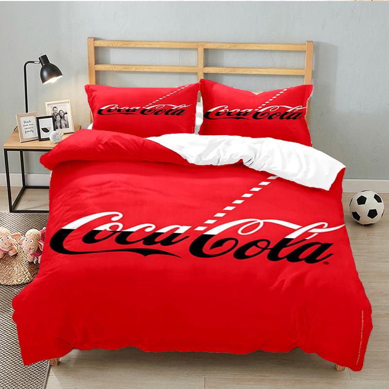 3 шт. Постельное белье Coca с абстрактным рисунком, Идеально для 1 пододеяльника и 2 наволочек, Идеально для Рождественского подарка, Идеально для спальни, Общежития