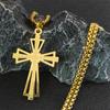 Ожерелье из нержавеющей стали с крестом, мужская цепочка золотого цвета, ожерелье на годовщину, подарок на день рождения, ювелирные изделия