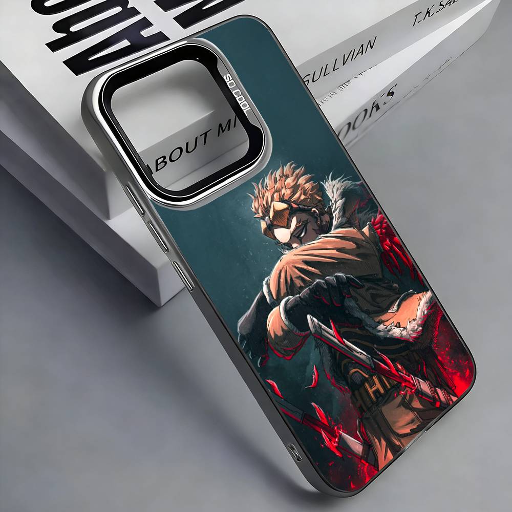 H-Hawks M-MHA Phone Case For iPhone 17, 16,15,14,13,12,11 Plus,Pro Max, Colorful Silver Funda Cover