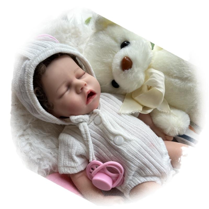 Rebirth Doll Simulation Baby Cute Mini 13 Inch Solid Silicone Children's Companion Doll