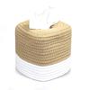 1pc Cotton Thread Tissue Box Square Desktop Napkin Decorative Box Multi-functional Hand-woven Storage Basket Tissue Storage Box