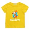 100% Хлопок Игра Fall Guys Детская Футболка Мультяшный Графический Принт Футболки Милый Повседневный Детский Топ Мягкий Круглый Вырез Короткий Рукав Летний