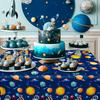3 Pcs Space Tablecloth, Outer Space Party Table Cloth Set - Astronaut Table Covers, Space Birthday Party Tablecloth