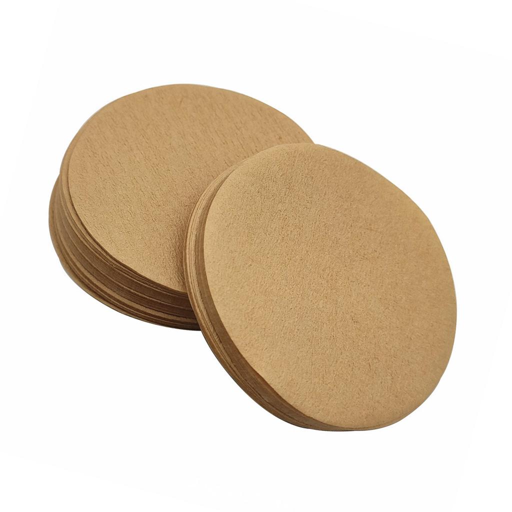 Упаковка из 100 одноразовых кофейных фильтров круглых из натуральной бумаги, фильтровальная бумага для экстракции кофе, текстура древесной массы для кофе