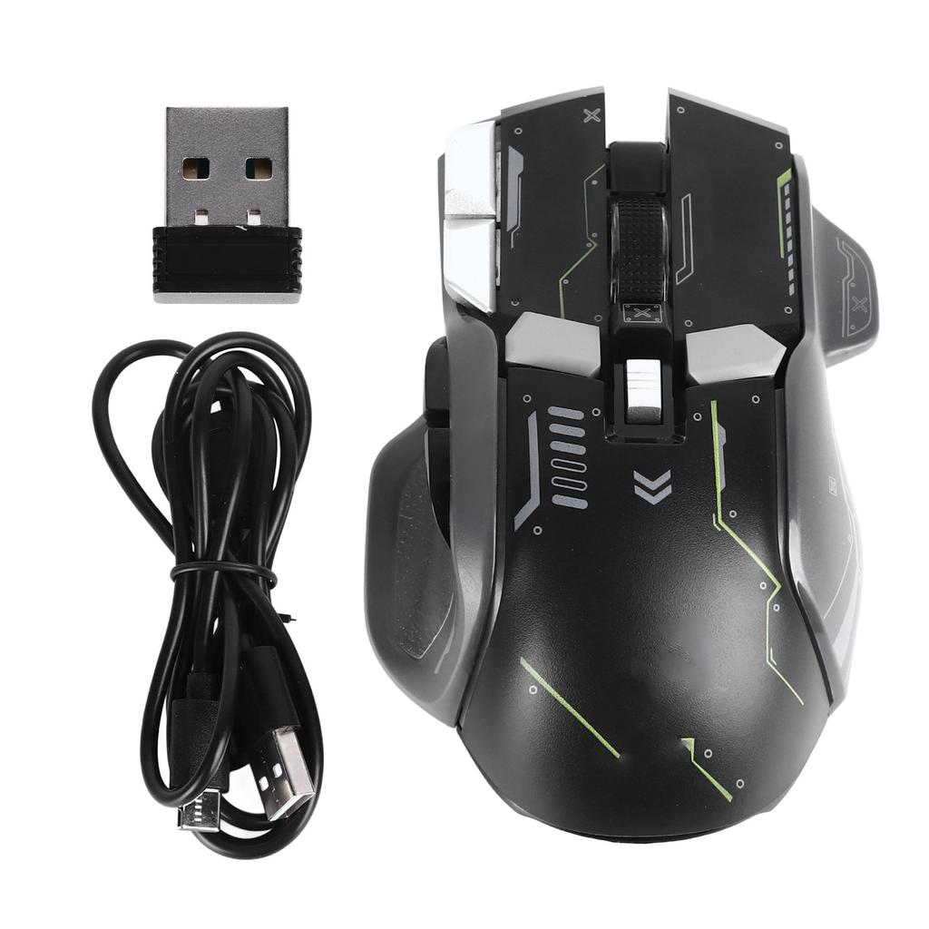 Беспроводная Bluetooth-мышь 2,4 ГГц, 11 кнопок, три режима, 1200 1600 2000 2400 4000 DPI, RGB-подсветка, беспроводная Bluetooth-игровая мышь для