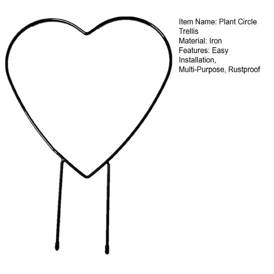 Plant Circle Trellis Climbing Plants Coated Wire Trellis Planter Insert Heart