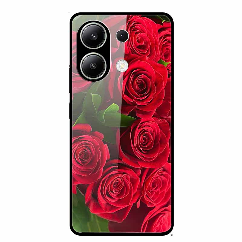 Стеклянный чехол для Xiaomi Redmi Note 13 Чехол Мягкий бампер Закаленное стекло Жесткая задняя крышка Для телефона Redmi Note 13 Pro Чехол Funda Coque