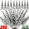 6/36pcs Christmas Snow Pine Branch Artificial Pine Needles Fake Plant Xmas Tree Garland Decoration DIY Home New Year Gifts Decor