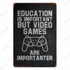 Предупреждение Angry Gamer, винтажная жестяная вывеска, постер с повторением игр, клубный домашний декор для спальни, игра для сна, забавные наклейки на стену, доска N379