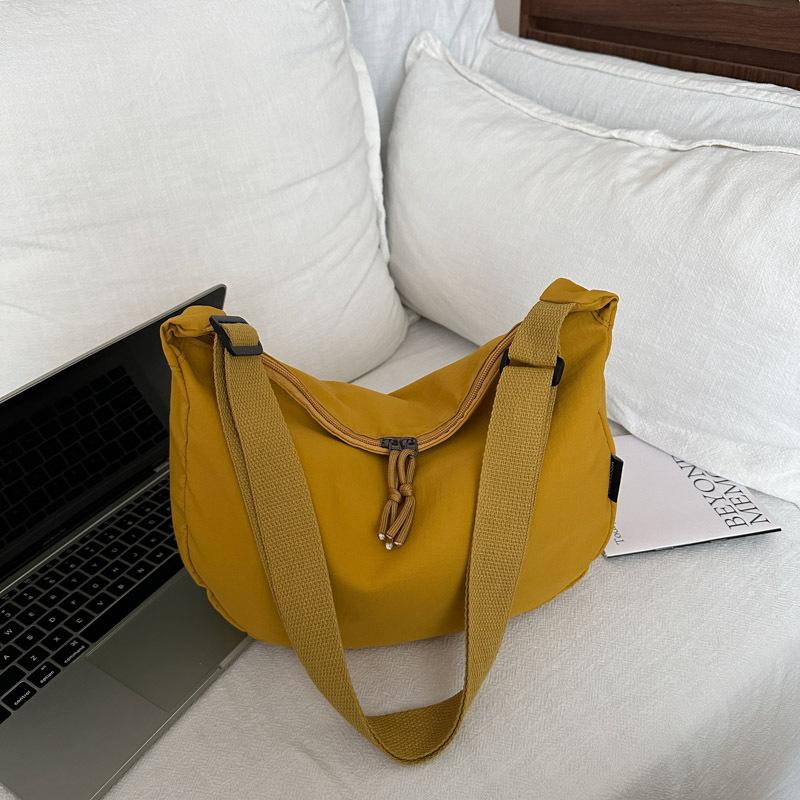 Вместительная однотонная литературная и повседневная модная сумка-мессенджер через плечо в ленивом стиле, трендовая универсальная женская сумка-тоут