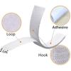 10Meters Magic Nylon Sticker Strips Self Adhesive Hook and Loop Fastener Tape DIY Craft Accessories with Glue White 20mm Wide