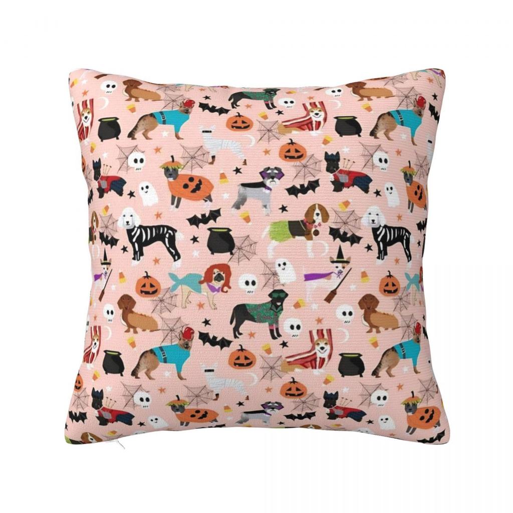 Dachshund Dog Square Pillow Covers Polyester Home Wiener Sausage Doxie Cushion Case Cute Decor Pillowcase 4040