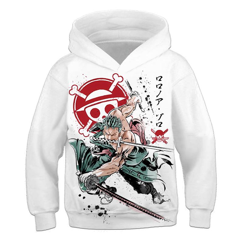 2025 MINISO One Piece Kids Hoodie Sweatshirt One Piece Boys Girls 3D Printing Sport Sweater Cosplay Costume Children Pullovers Tops