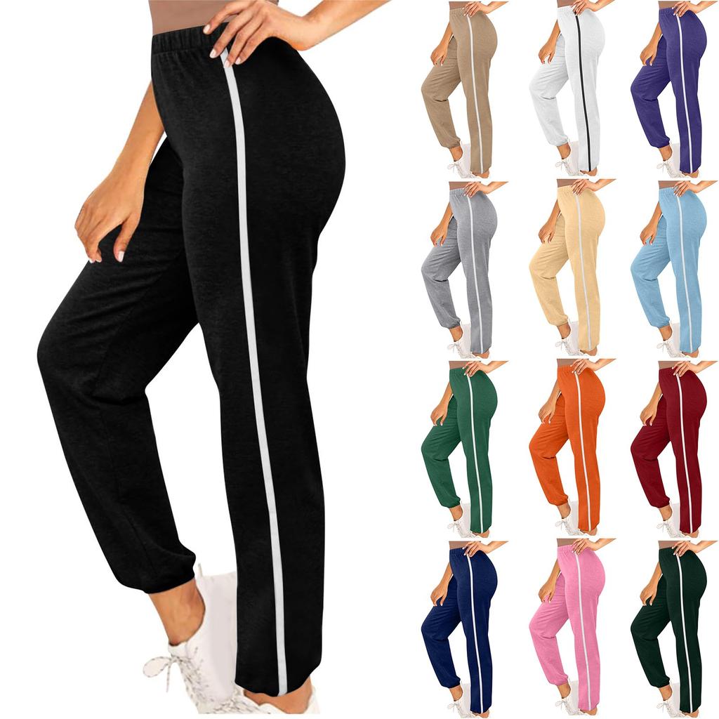 Брюки Брюки для женщин Бегуны с высокой талией Повседневные повседневные спортивные штаны