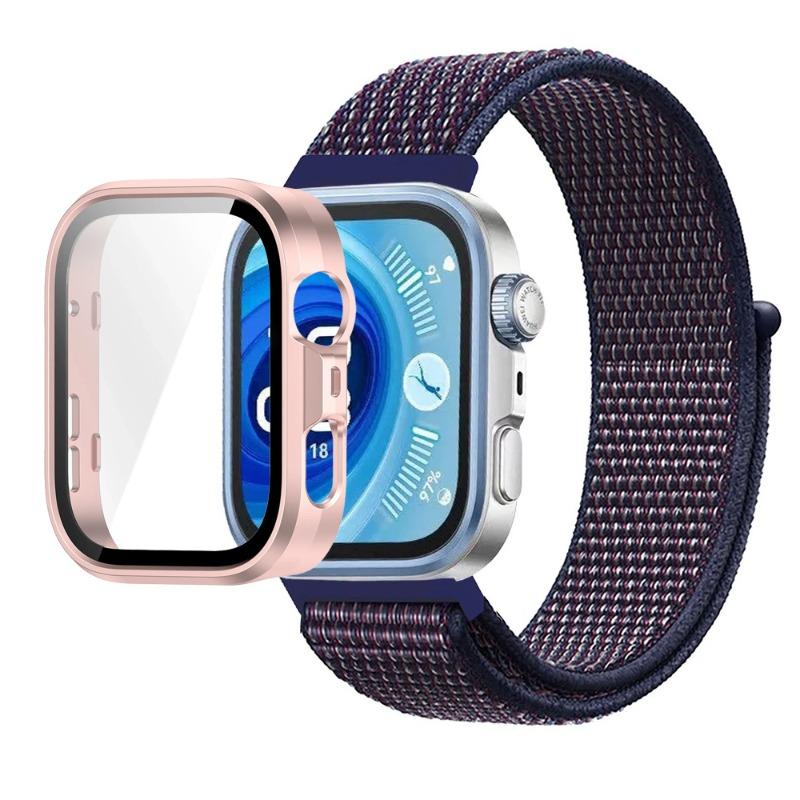 Нейлоновый ремешок + ПК-корпус для Huawei Watch Fit 3/4/4 Pro Защитный чехол от падения + Удобный дышащий браслет Ремешок Correa