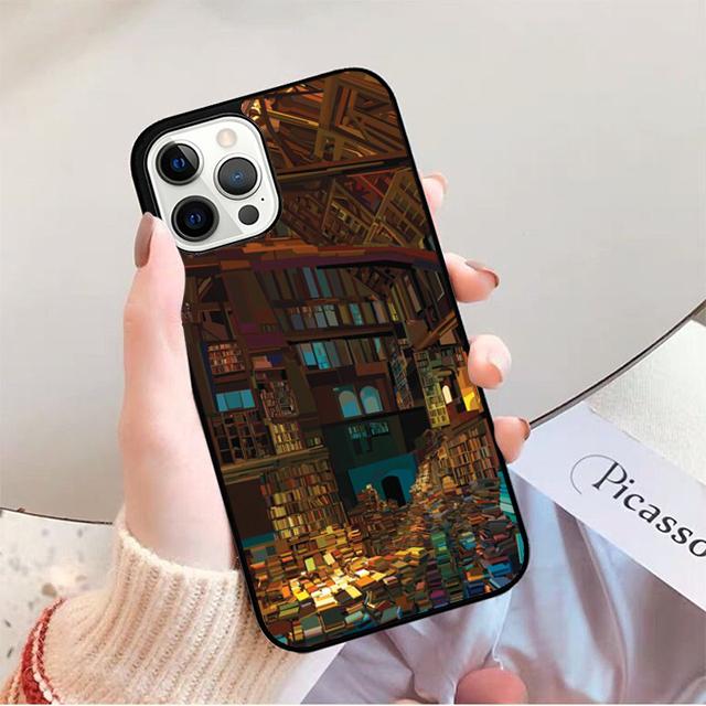 Read Books illustration Phone Case for iPhone 17 Air 16 16e 15 Plus for Apple 13 11 12 14 Pro Max Cover coque fundas