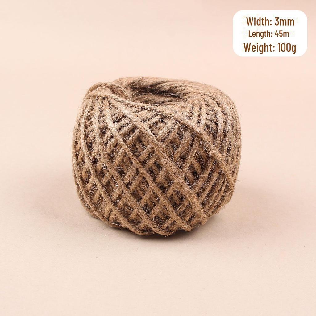 Thick Natural Hemp Rope for DIY, Decorative Binding, Gift Packaging & Cat Climbing
